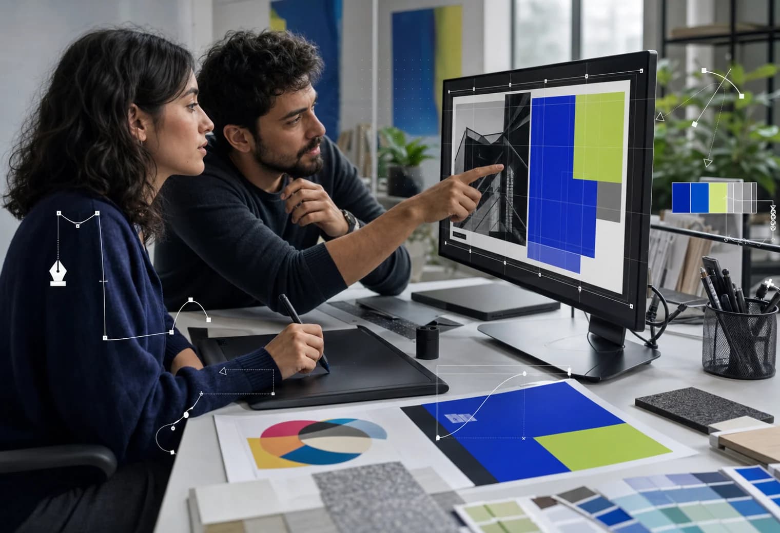 Kreatif Grafik Tasarım için çalışan kurumsal ekip